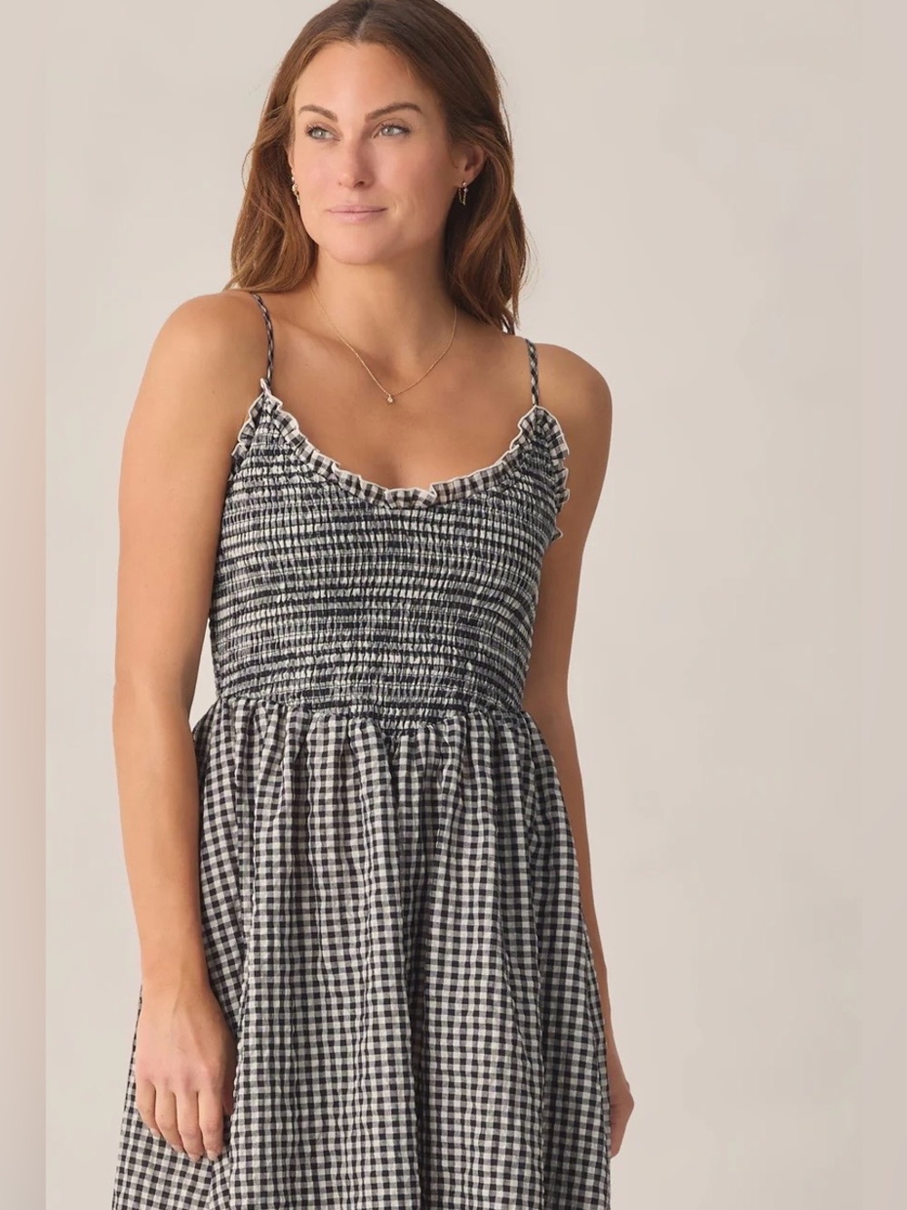RYLEE + CRU Chrissy Dress Gingham Womens XS